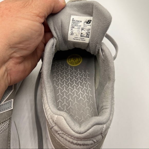 New Balance 530 Vazee Sweatshirt White Gray Lace-up Cushioned Sneakers main image 4